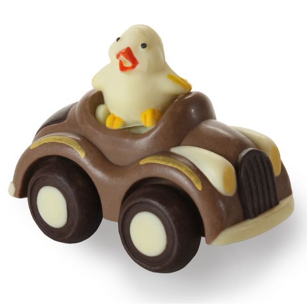 Auto con pulcino di cioccolato - Uova di Pasqua