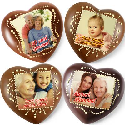 Cuore di cioccolato personalizzato