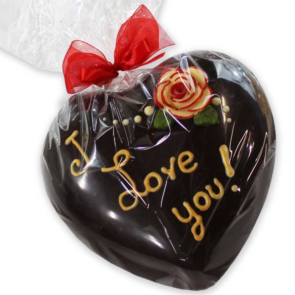Cuore di cioccolato decorato - Amore, Matrimonio, Anniversario, S. Valentino - Festa della Mamma e della Donna