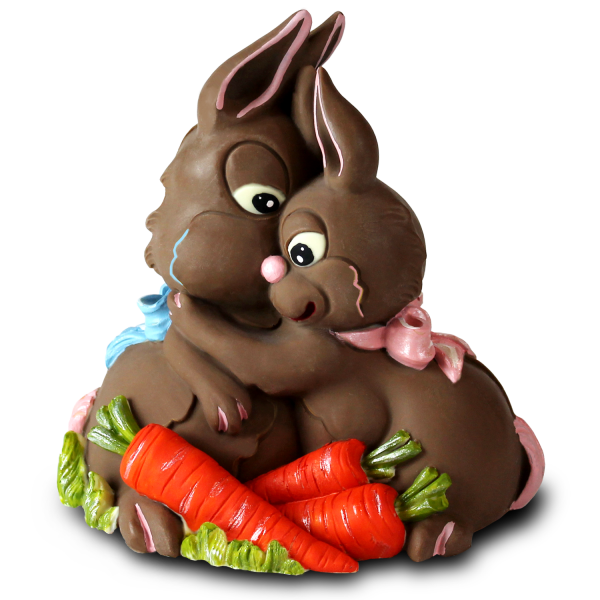 Coniglietti di cioccolato pasquali "dolce abbraccio" - Uova di Pasqua