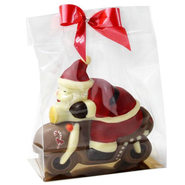 Babbo Natale di cioccolato in moto - Cioccolato di Natale